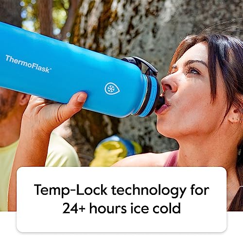 ThermoFlask 40 oz Insulated Stainless Steel Water Bottle 2-Pack, Gray/Pine Z607121