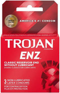 Trojan Condoms Non-Lubricated Latex - 3 ct, Pack of 2