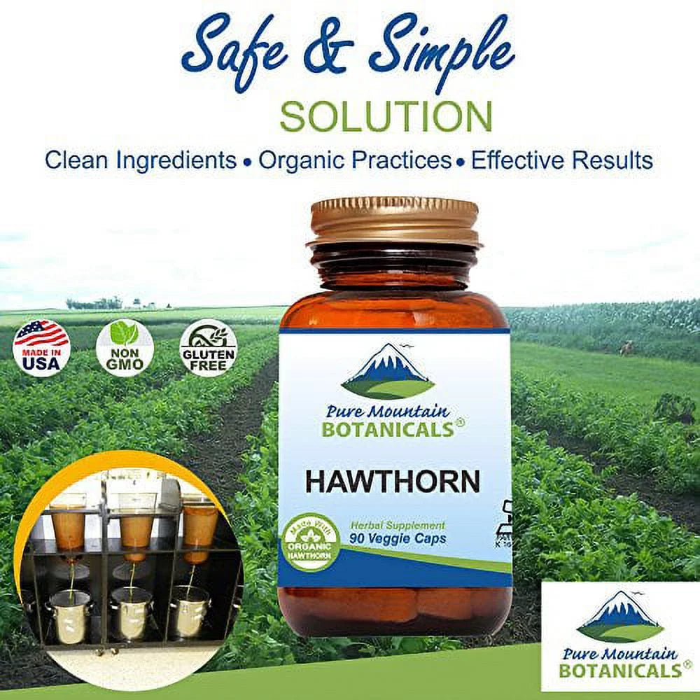 Hawthorn Berry Capsules 1000mg, Kosher Vegan X2705