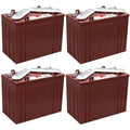 Trojan T-1275 12V 150Ah Flooded Lead Acid GC12 Deep Cycle Battery x4