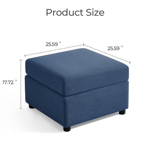LINSY HOME Modular U Shaped Sectional Sofa with Storage, Blue M8981