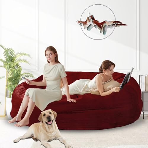 Bean Bag Chair for Adults 3FT, Soft Removable Cover, Light Gray M535251