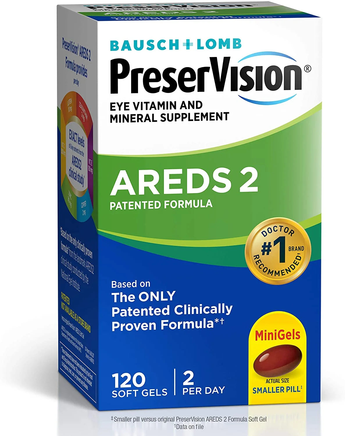 PreserVision AREDS 2 Eye Vitamin & Mineral Supplement, 120 Softgels (Pack of 4) L150