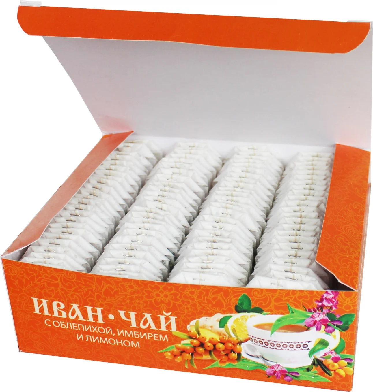Russian Ivan-Chai Fermented Fireweed Tea with Sea Buckthorn, Ginger & Lemon, 100 Tea Bags R245