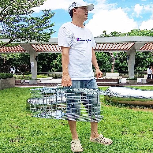 Collapsible Humane Live Animal Cage Trap 2-Door 24"x8.5"x7.5" C471