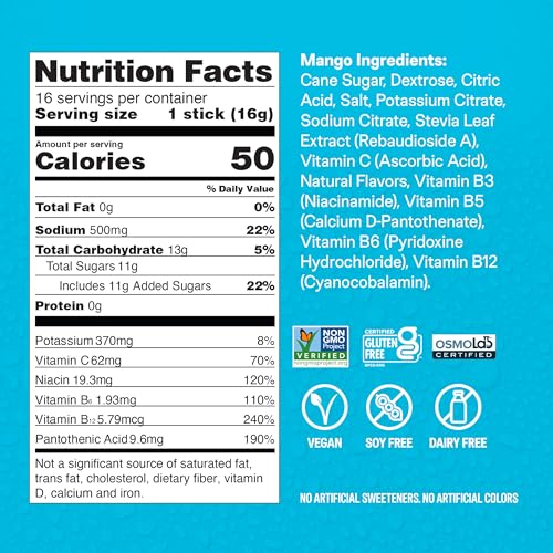 Liquid I.V. Hydration Multiplier Lemon Lime Electrolyte Powder Drink Mix, 16 Servings K2401