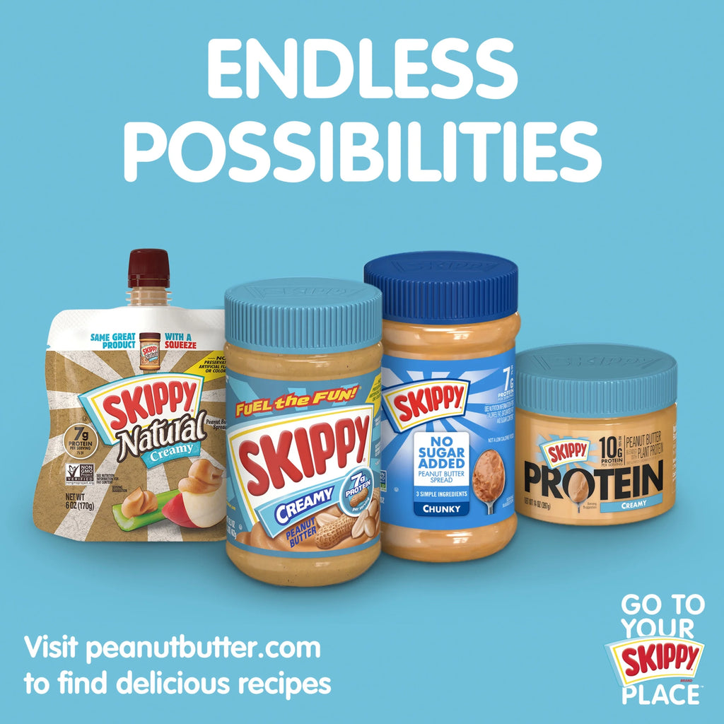 SKIPPY Creamy Peanut Butter Squeeze Packs, 1.15 oz (64 Count) M801702