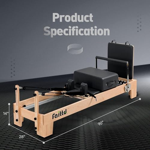 Pilates Reformer Machine with Box and Jump Board for Home Workouts Q43596
