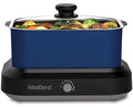 West Bend 87905R Slow Cooker Large Capacity Non-stick Vessel with Variable Temperature Control Includes Travel Lid and Thermal Carrying Case, 5-Quart, Red