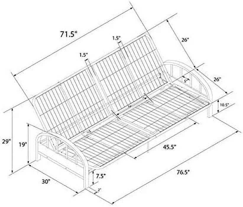 Futon Frame in Gunmetal Grey L72530