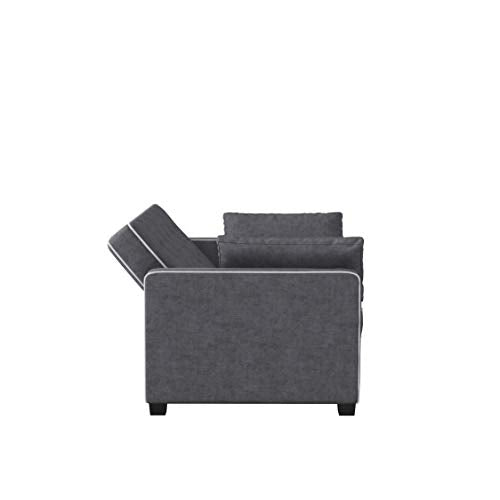 Serta Ainsley Convertible Sleeper Sofa Queen Size Navy Velvet V951