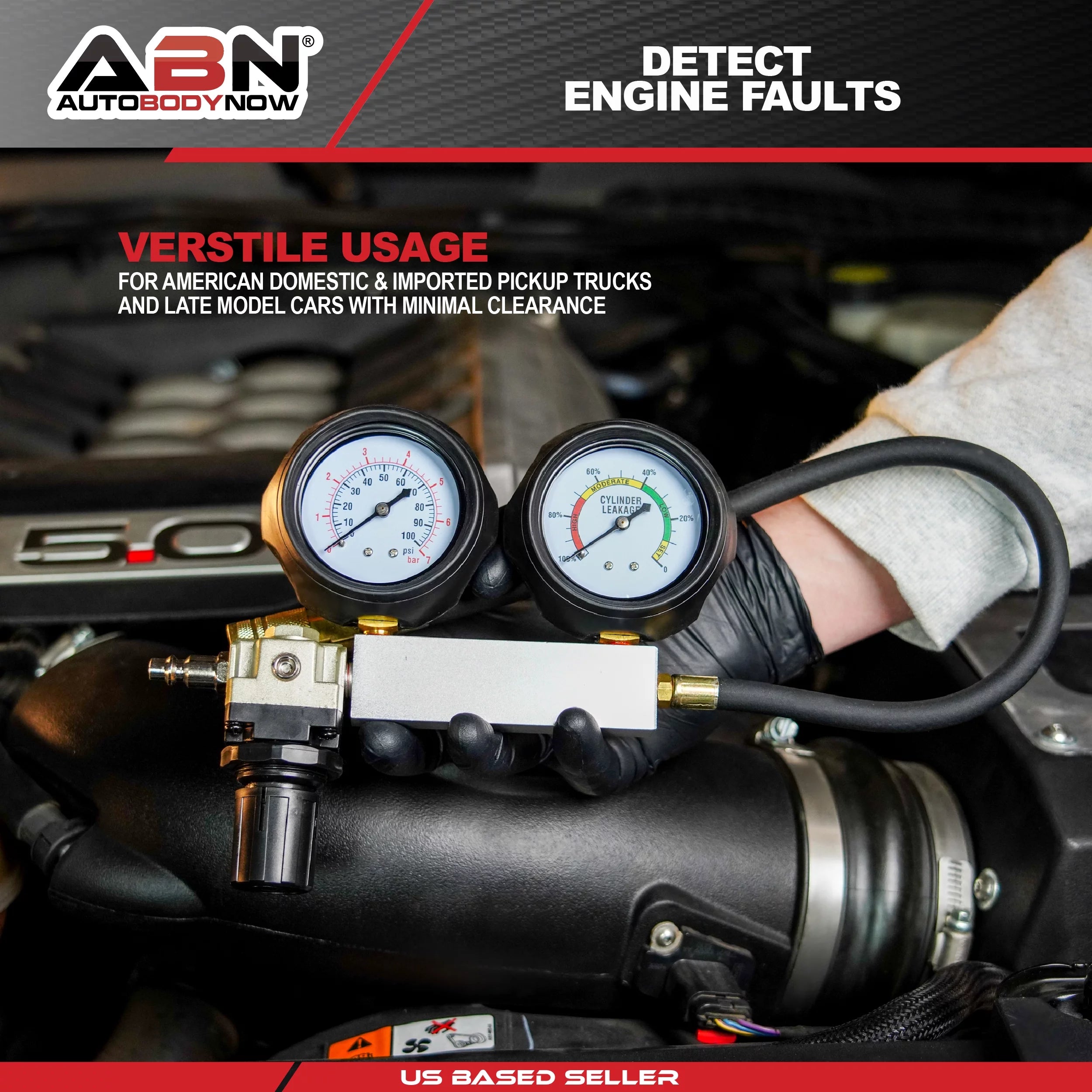 ABN Cylinder Leak Detector & Engine Compression Tester Kit A396024