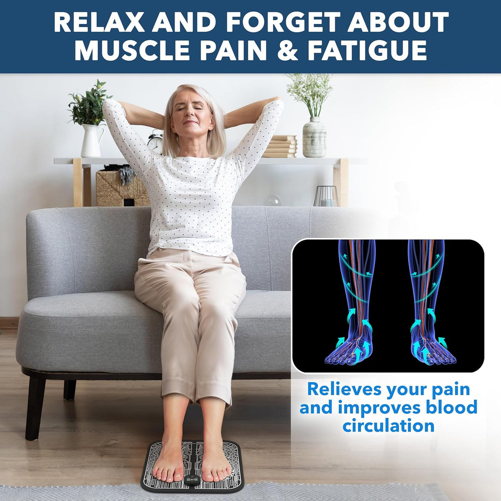 EMS Foot Stimulator Massager Mat for Muscle Relaxation J2519