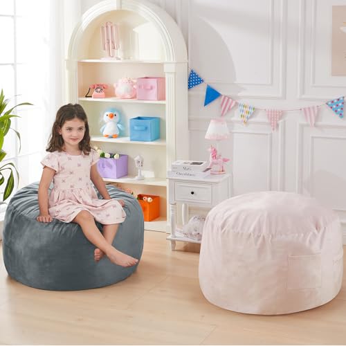 Giant Bean Bag Chair for Adults Convertible Bed with Microfiber Cover Charcoal G62613