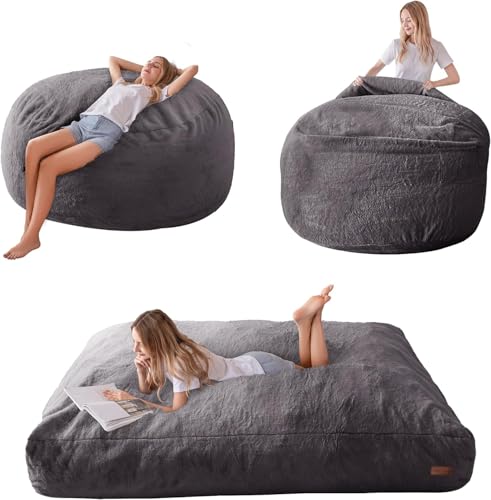 MAXYOYO Giant Bean Bag Chair Bed for Adults, Convertible Floor Sofa G466