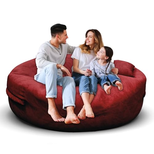 Bean Bag Chair for Adults 3FT, Soft Removable Cover, Light Gray M535251