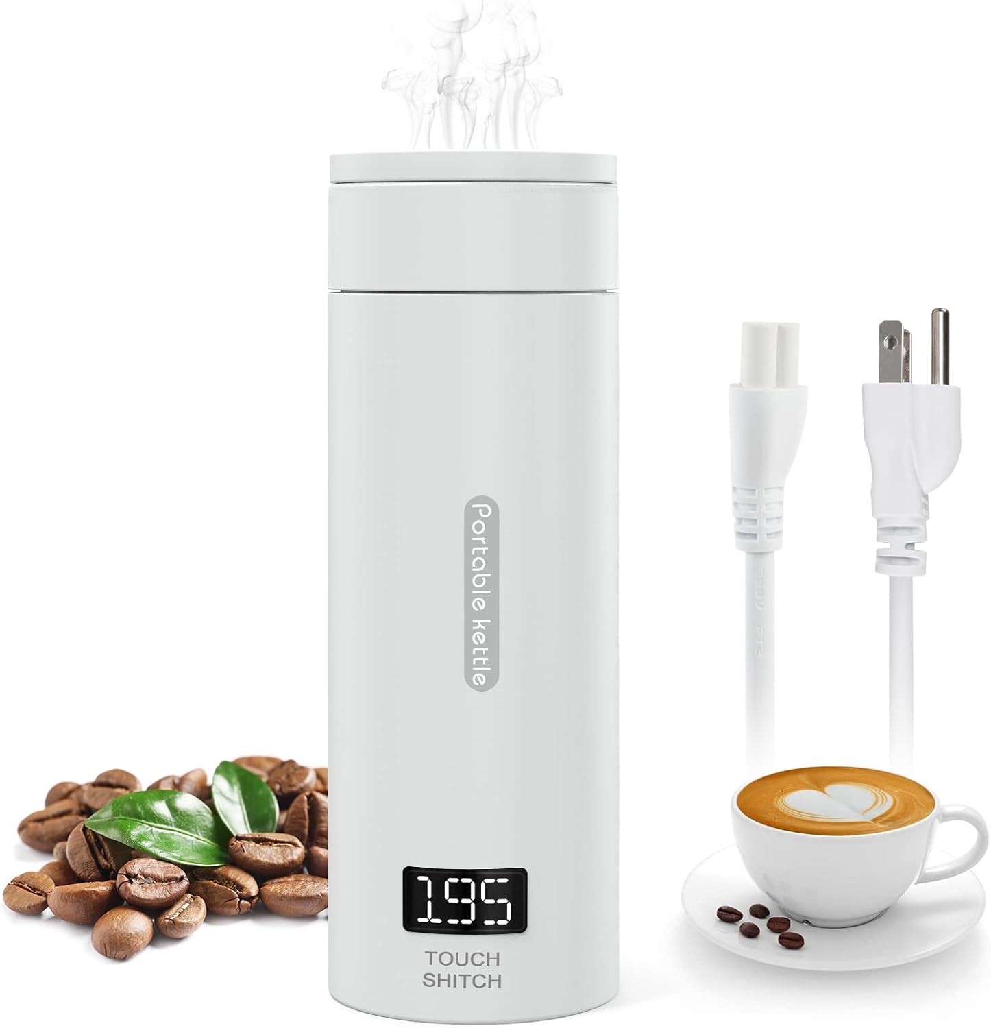 Portable Electric Tea Kettle 380ml with Auto Shut-Off V437218
