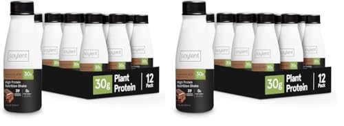 Soylent Complete Protein Shake, Chocolate, 30g Protein, Vegan, 11oz (12 Pack) S70120