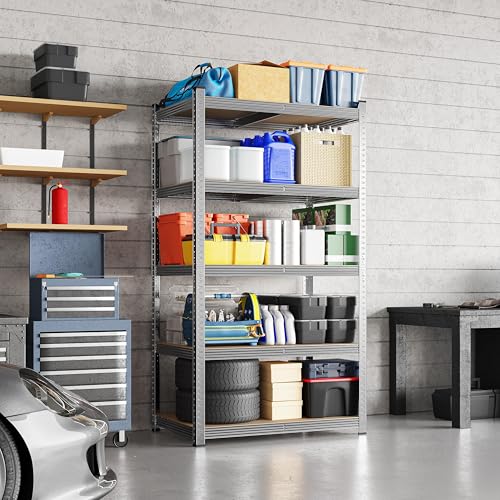Yaheetech 5-Tier Heavy Duty Garage Shelving Unit, Adjustable Metal Storage Rack, Blue J339478
