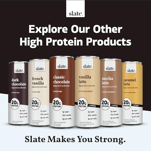 Slate Milk Ultra High Protein Shake Chocolate 15 fl oz 12 Cans O164