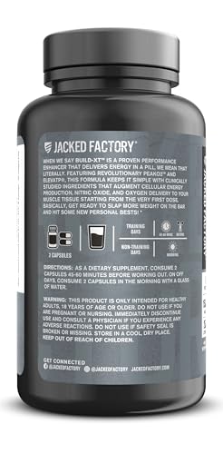 Jacked Factory Build-XT Daily Muscle Builder Supplement - 60 Veggie Pills C560
