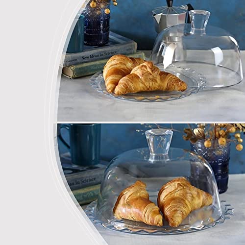 Glass Cake Stand with Dome 10 inch Serving Platter P128
