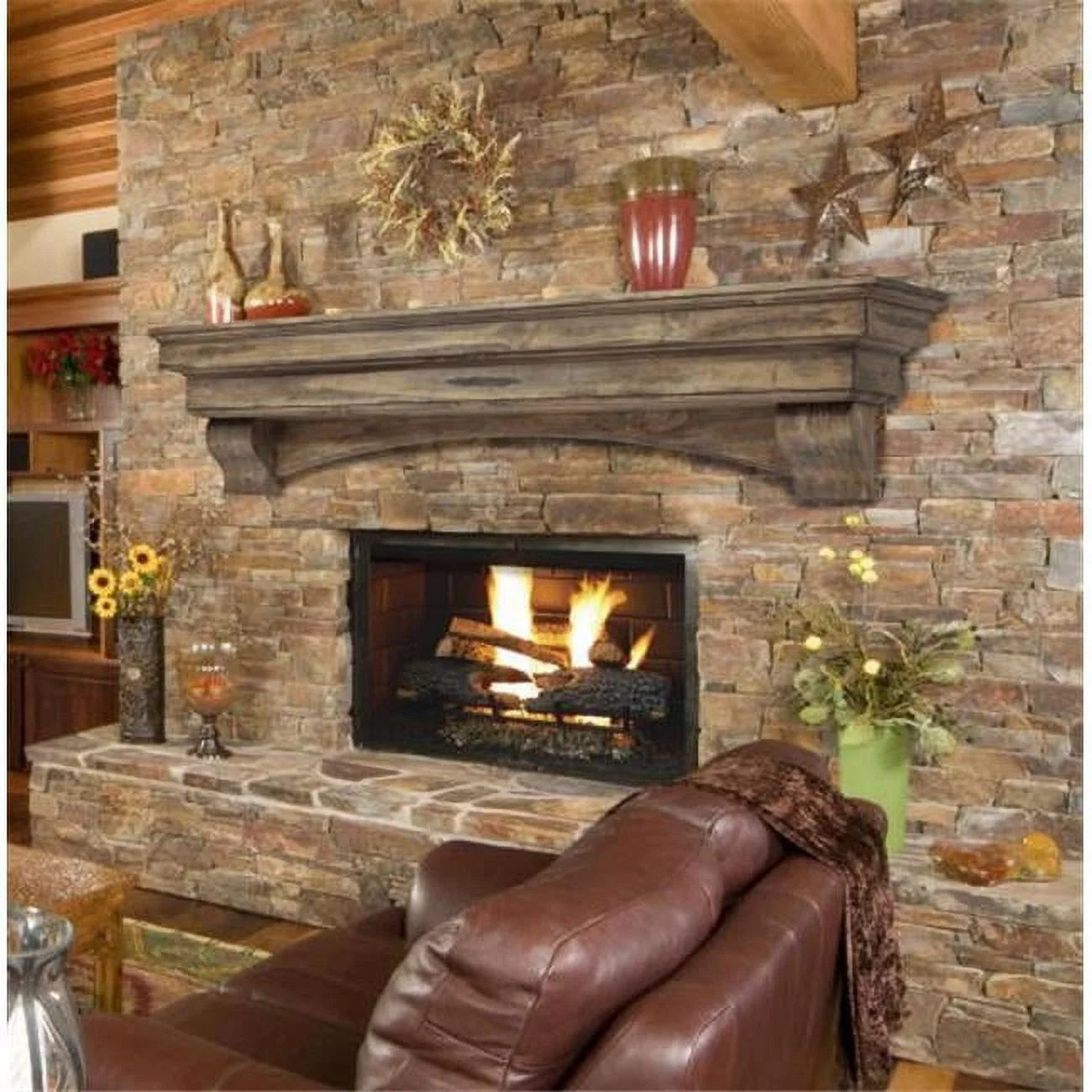Pearl Mantels The Celeste 48 in. Mantel Shelf- Dune Finish