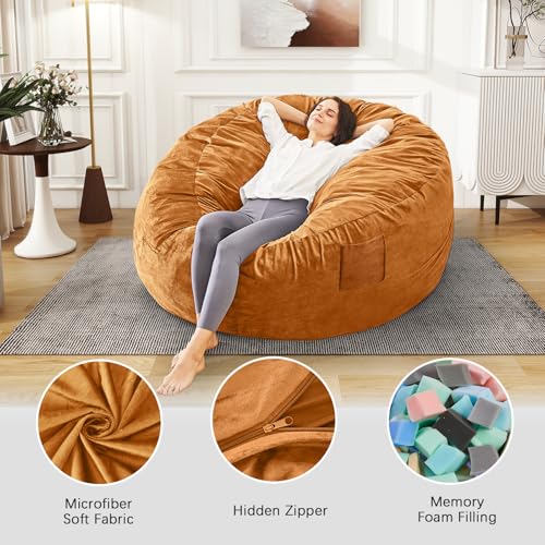 Giant Bean Bag Chair for Adults Convertible Bed with Microfiber Cover Charcoal G62613