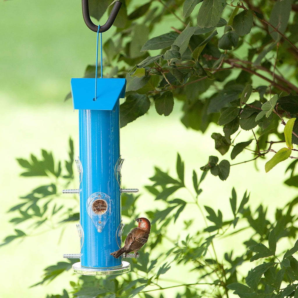Perky-Pet 391 Metal Tube Wild Bird Feeder, Blue W4187
