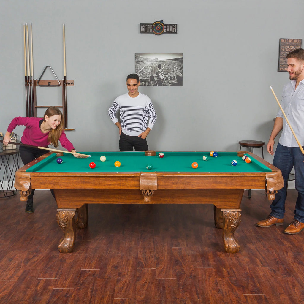 Classic Sports Brighton 87" Billiard Pool Table in Green E773477