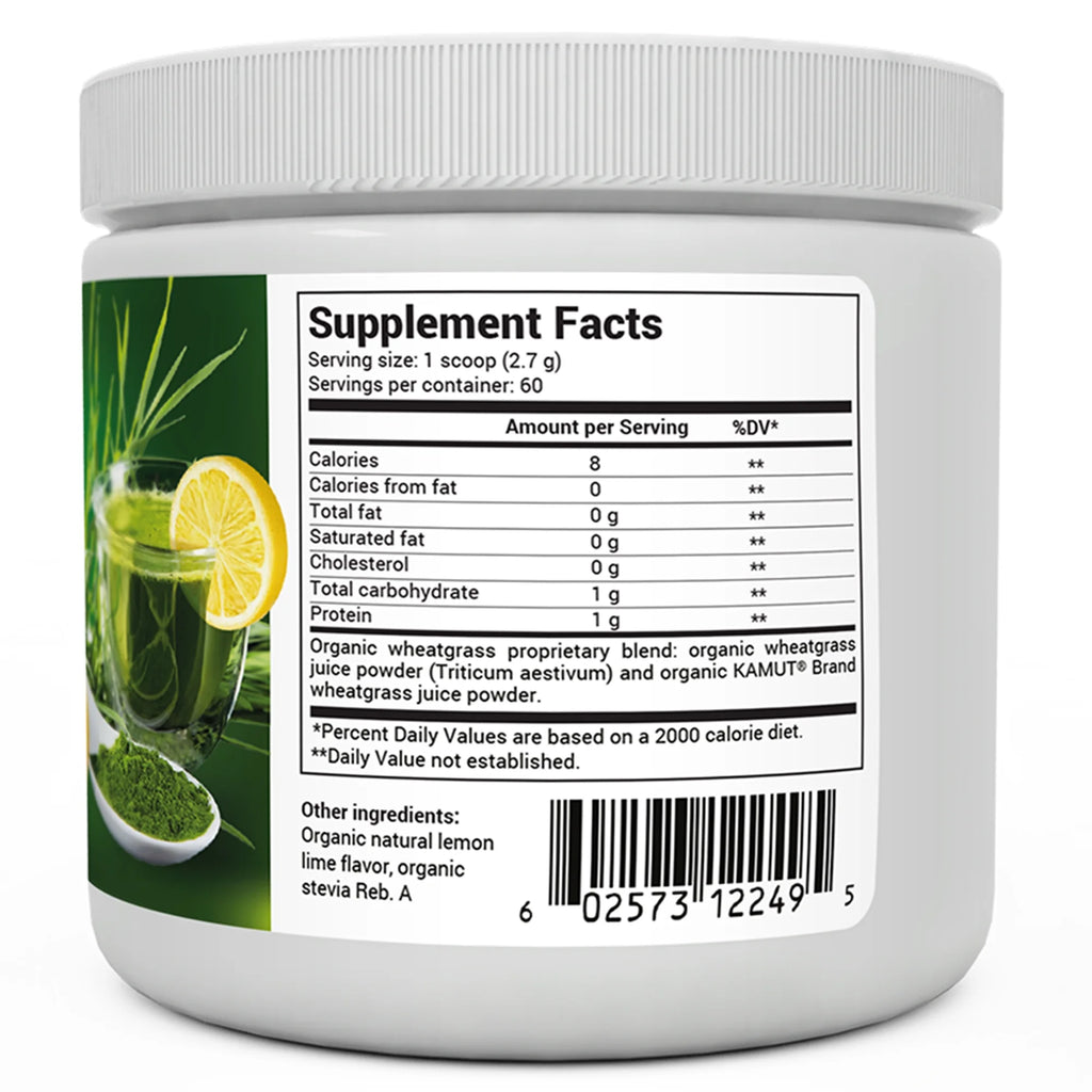 Dr. Berg Organic Wheatgrass Powder, Lemon Flavor, 164g I480