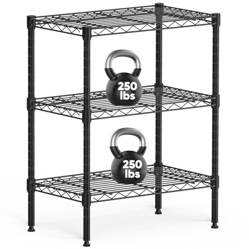 Sweetcrispy 4-Shelf Storage Shelving Unit, Adjustable Metal Wire Racks B3757