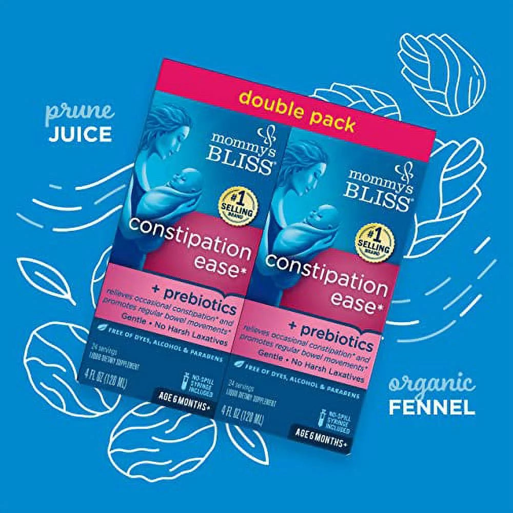 Mommy's Bliss Baby Constipation Ease with Prebiotics, 4 Fl Oz (Pack of 2) B46722