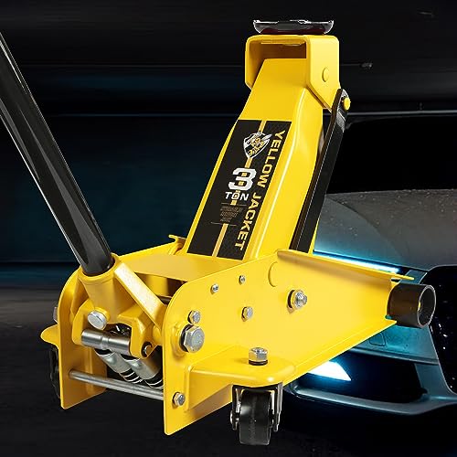 YELLOW JACKET 2.5 Ton Trolley Jack with Carrying Case, 5500 lb Capacity N593266