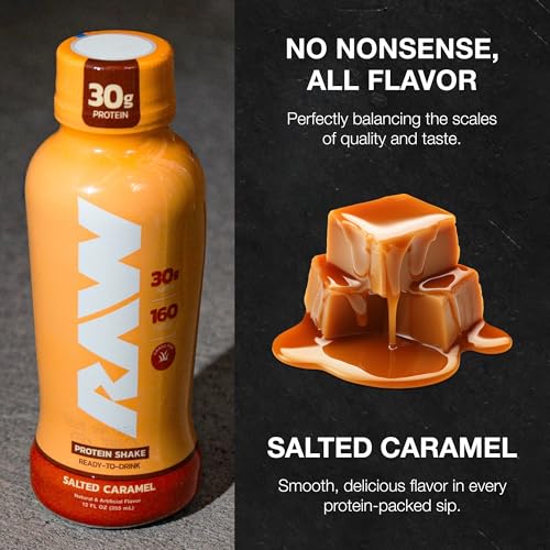 RAW Ready-to-Drink Protein Shake, Mocha Latte, 12 Fl Oz D1845