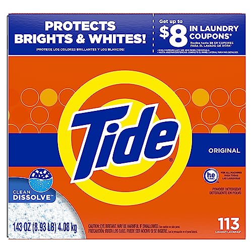 Tide Powder Laundry Detergent Original, 143 Ounce (Pack of 2) V59879
