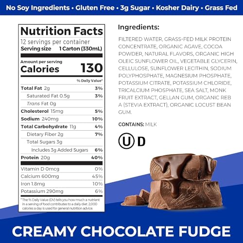 Orgain Clean Protein Shake, Vanilla Bean, 20g Whey, 11 Fl Oz (Pack of 12) L4233