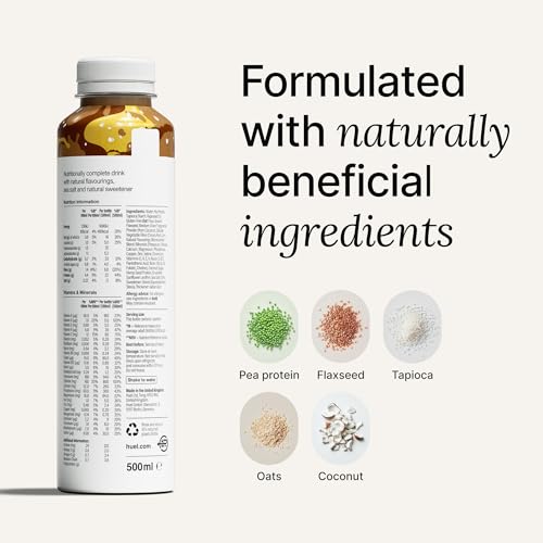 Huel Ready-to-Drink Chocolate Meal Replacement, 20g Protein, 16.9 Fl Oz (12 Pack) D52742