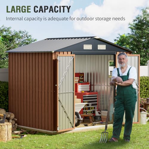 Outdoor Storage Shed 5x3 Ft Metal Steel with Lockable Door N4246