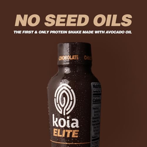 Koia Elite Plant Based Protein Shake, Chocolate, 32g Protein, 12 Fl Oz (Pack of 12) V5410