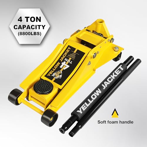 YELLOW JACKET 2.5 Ton Trolley Jack with Carrying Case, 5500 lb Capacity N593266