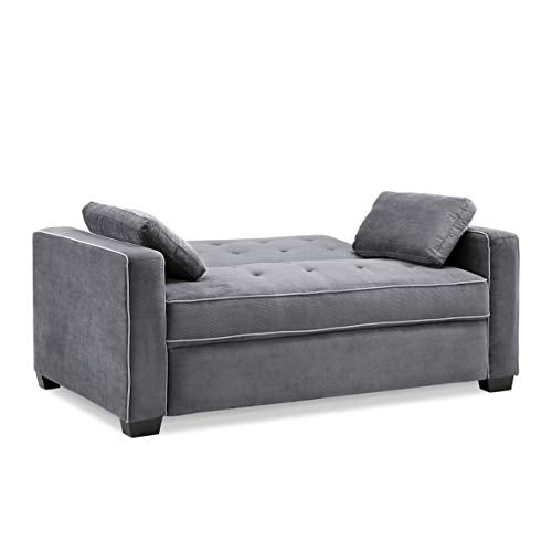 Serta Ainsley Convertible Sleeper Sofa Queen Size Navy Velvet V951