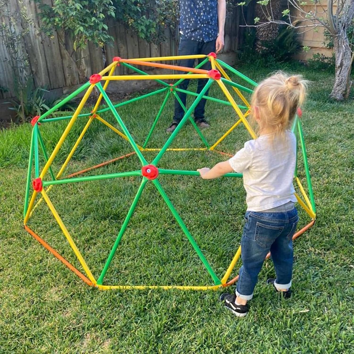 6FT Geometric Dome Climber for Kids Outdoor Jungle Gym Monkey Bars P835080