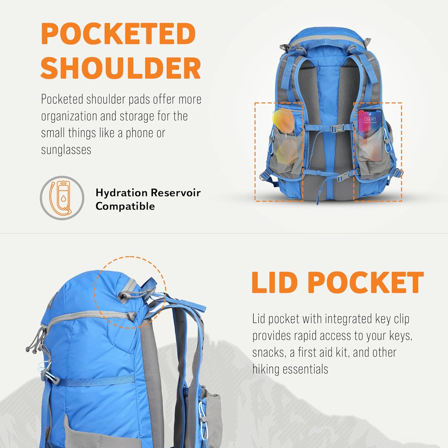 Mystery Ranch Gallagator 25 Travel Hiking Backpack Daypack, Pacific, L/XL K65435