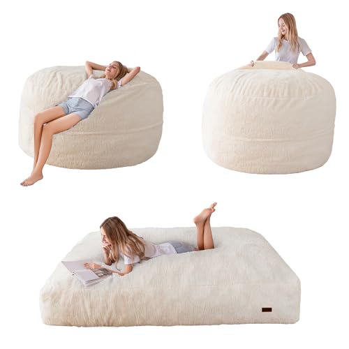 MAXYOYO Giant Bean Bag Chair Bed for Adults, Convertible Floor Sofa G466