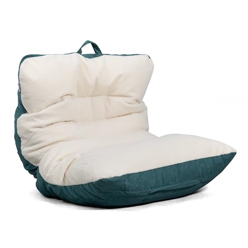 Big Joe Dorm Bean Bag Chair with Drink Holder, Black Smartmax, 3 ft Q1693