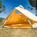UNISTRENGH 5M Star Gazer Bell Tent 4 Season Waterproof Cotton Canvas Glamping Yurt Tent with Stove Jack Hole and Roof Windows for 6-8 Persons Camping Hunting