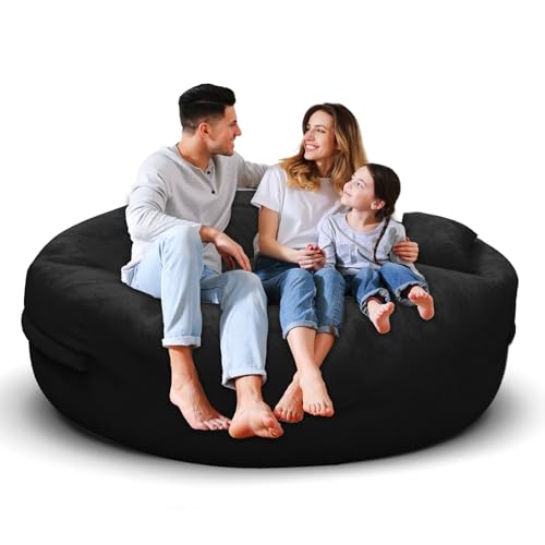 Bean Bag Chair for Adults 3FT, Soft Removable Cover, Light Gray M535251