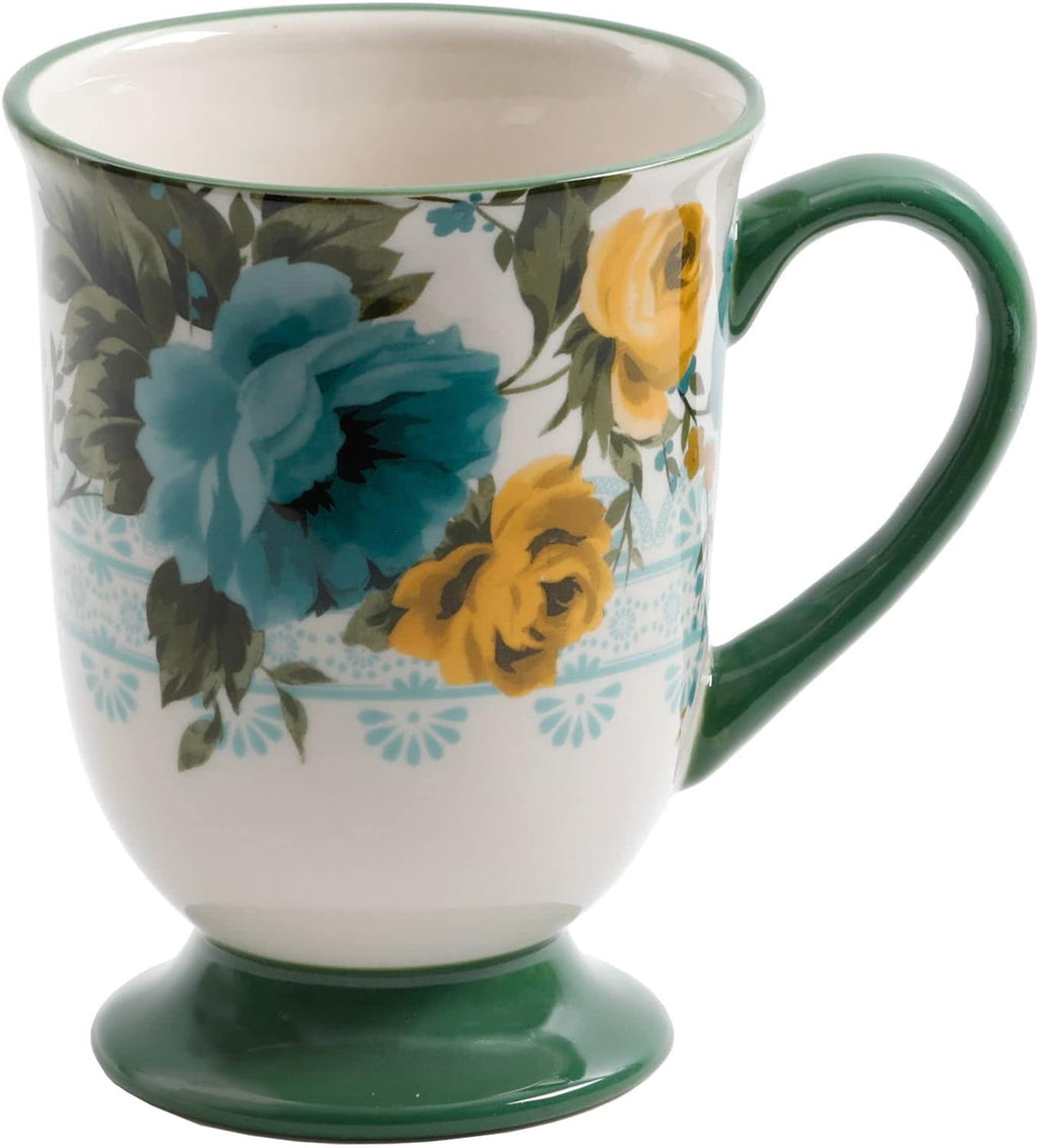 Pioneer Woman Rose Shadow 18-Ounce Latte Mug Set of 4 J157651