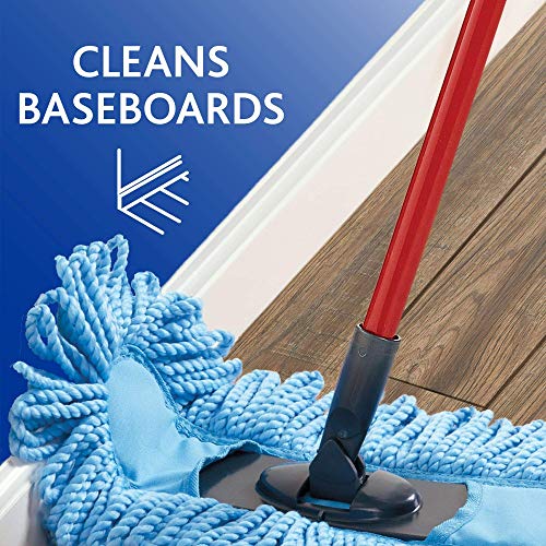 O-Cedar EasyWring Microfiber Spin Mop with Bucket, Red & Gray L4407